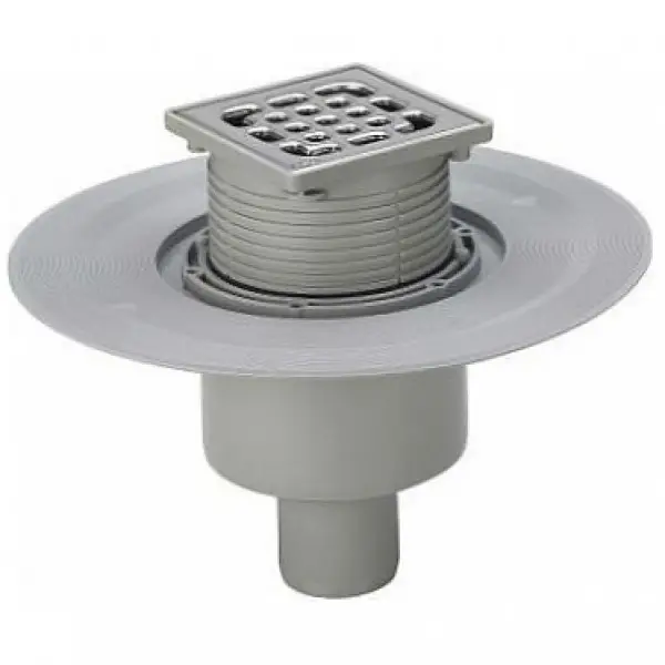 Душевой трап Viega Trap с решеткой, с сухим затвором, нержавеющая сталь, хром (4936.3 583224)