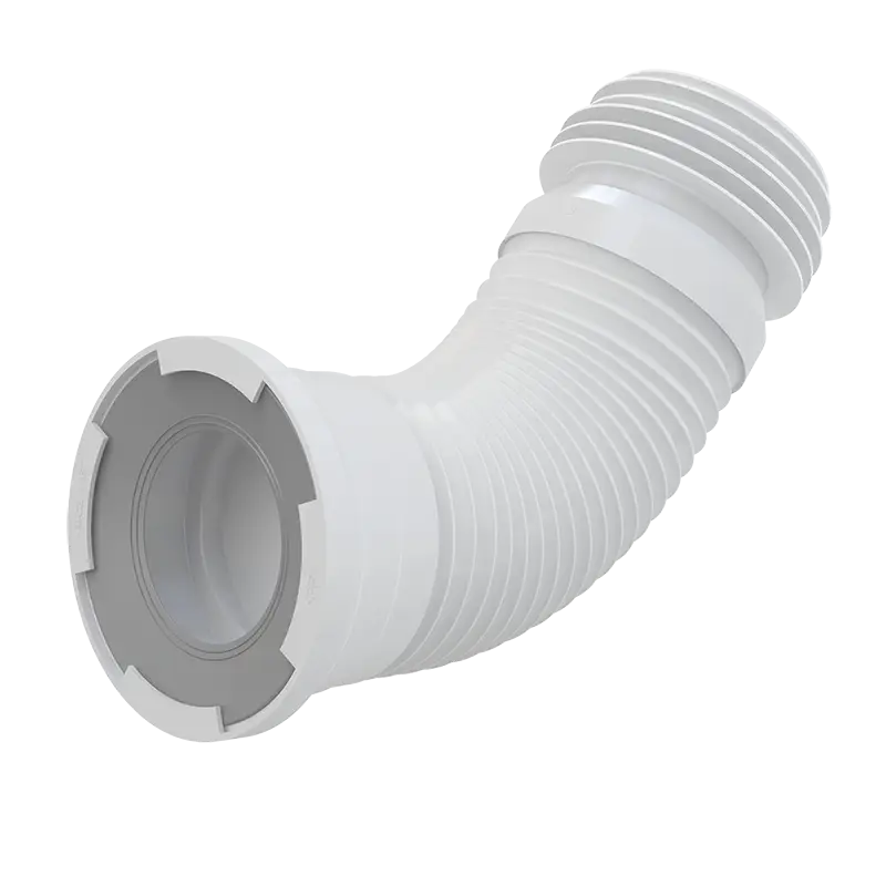 Фановая труба для унитаза Alcadrain гофровая, белая (A97)