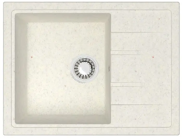 Кухонная мойка AZARIO Vision 750x505x218 искусственный мрамор, цвет Хлопок (CS00079703)