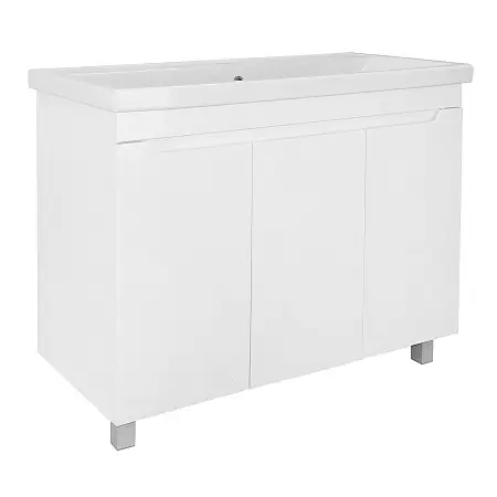 Комплект Тумба Azario KANTRI 100 3ДВ 1005х455х870 напольная, с раковиной Фостер 100, белый глянец (CS00097260)