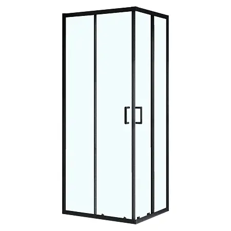 Душевое ограждение Azario VIENNA 900х900х1950 прозрачное стекло 6 мм, профиль черный матовый (AZ-R36-90-MB-CL)
