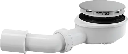 Сифон для душевого поддона Alcadrain заниженный, хромированный (A491CR)