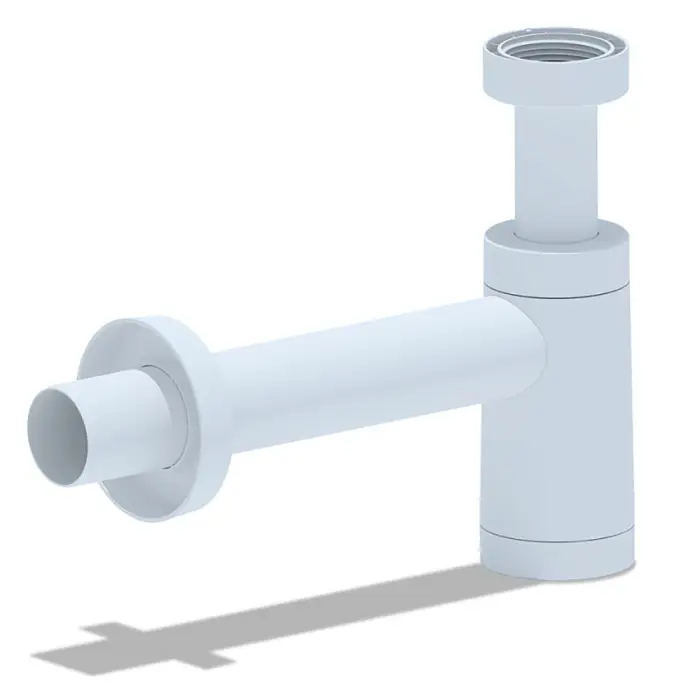 Сифон бутылочный АНИ Пласт с переходной трубкой D40, белый (BRB1004)