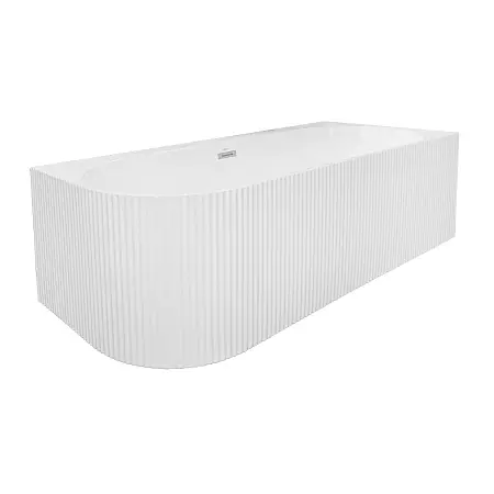 Ванна акриловая Azario Лаго Бланко 1600х750х580 пристенная, правая, в комплекте с сифоном и металлической рамой (AZ-6724-1CR 16075)