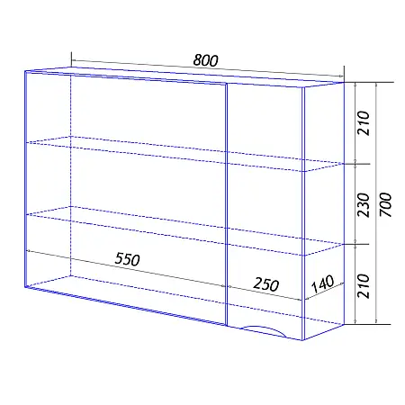 Зеркало Santorini 80 прав_схема