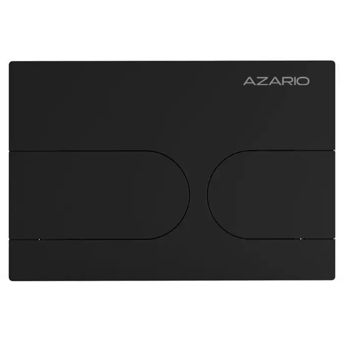 Кнопка смыва AZARIO NEW-TS механическая, двойной смыв, овальные кнопки, нержавеющая сталь 304, черный (AZ-SS-001-B)
