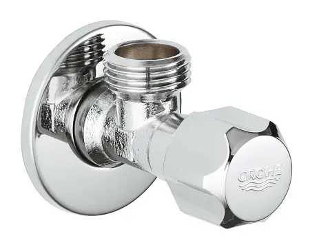 Вентиль угловой GROHE 1/2″-1/2″ для подключения смесителей, хром (2201600M)