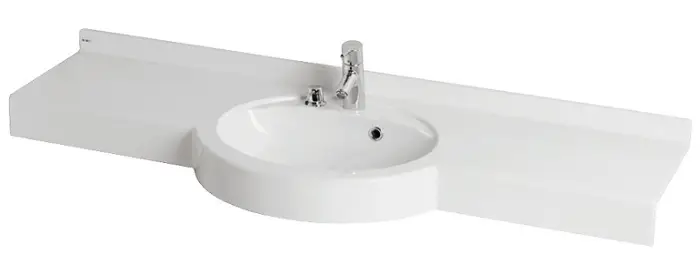 Раковина - столешница AQUATON Отель 1500, белая (1A70133NOT010)