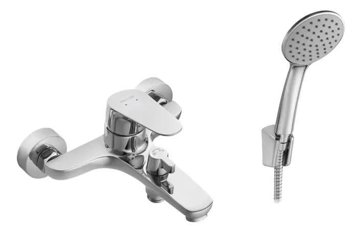 Смеситель для ванны Santek Форт с ручным душем, керамический картридж, хром (WH5A10004C001)