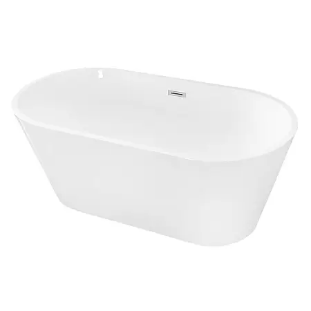 Ванна акриловая Loranto 1600х750х580 отдельностоящая, в комплекте с сифоном и опорными ножками, цвет белый (CS-01-160)