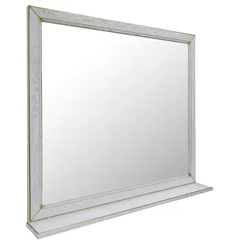 Зеркало Loranto Пандора 1050х920 белое золото, массив Дуб (Зеркало)