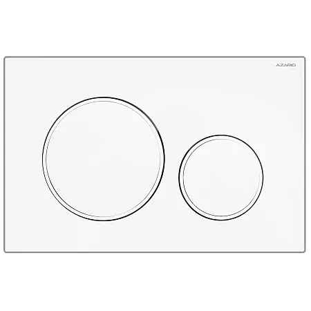 Кнопка смыва AZARIO NEW двойная, пластик, белый глянцевый (AZ-017.01)