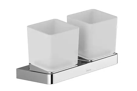Стакан для зубных щеток Ravak 10° двойной, хром (X07P322)