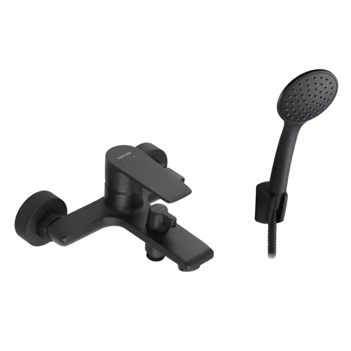 Смеситель для ванны Santek Арма с ручным душем, керамический картридж, черный матовый (WH5A10007N001)