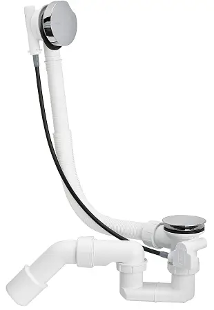 Слив-перелив Viega Simplex для ванны, полуавтоматический, хром (285357)