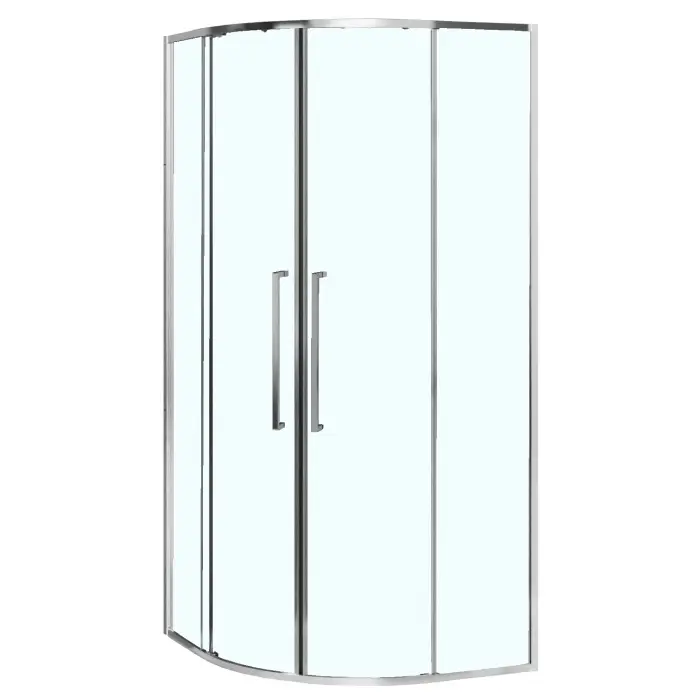Душевое ограждение Azario SHANGHAI 900х900х1950 четверть круга, прозрачное стекло 6 мм, профиль хром (AZ-S43-90-CH-CL)