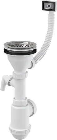Сифон для мойки Alcadrain с нержавеющей решеткой (A447P -DN50/40)