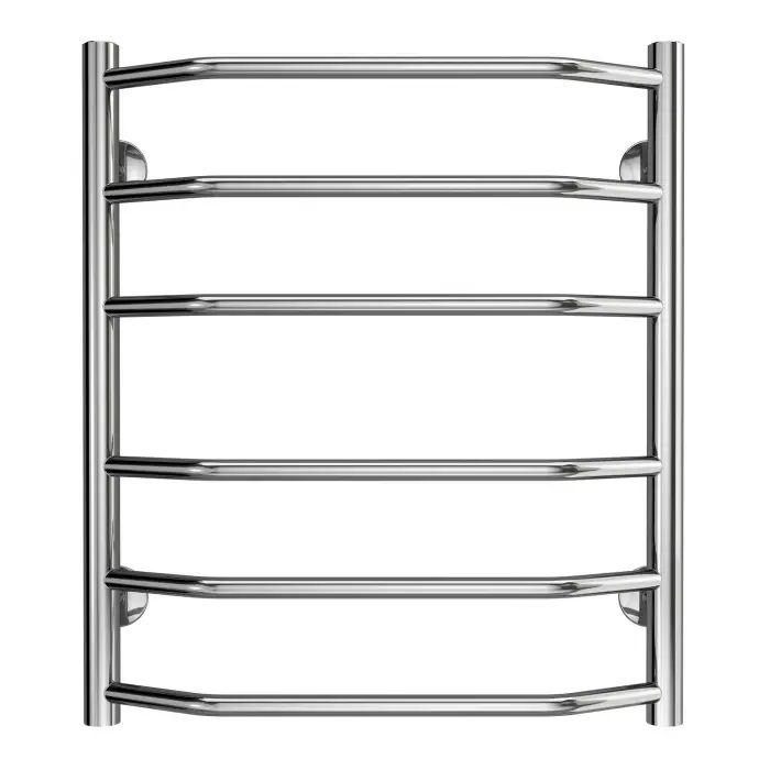 Полотенцесушитель водяной AZARIO RAVENNA 500/600 6 секций, нижнее/диагональное подключение, 1/2", хром (AZ07156)