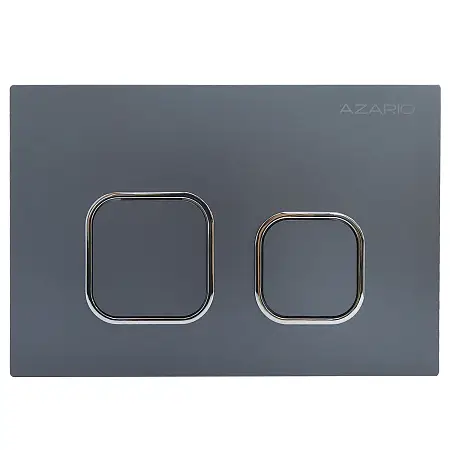Кнопка смыва AZARIO NEW-TS механическая, двойной смыв, квадратные кнопки, ABS пластик, сатин (AZ-ABS-002-GG)