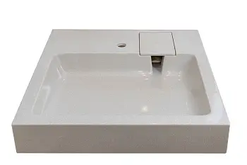 Раковина подвесная Azario Monako 600х600х85 литьевой мрамор, бежевая (CS00079880)