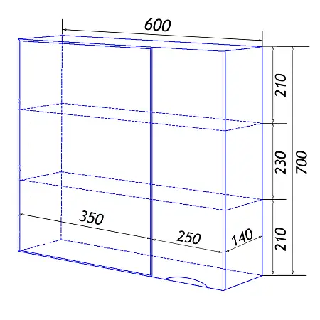 Зеркало Santorini 60 прав_схема