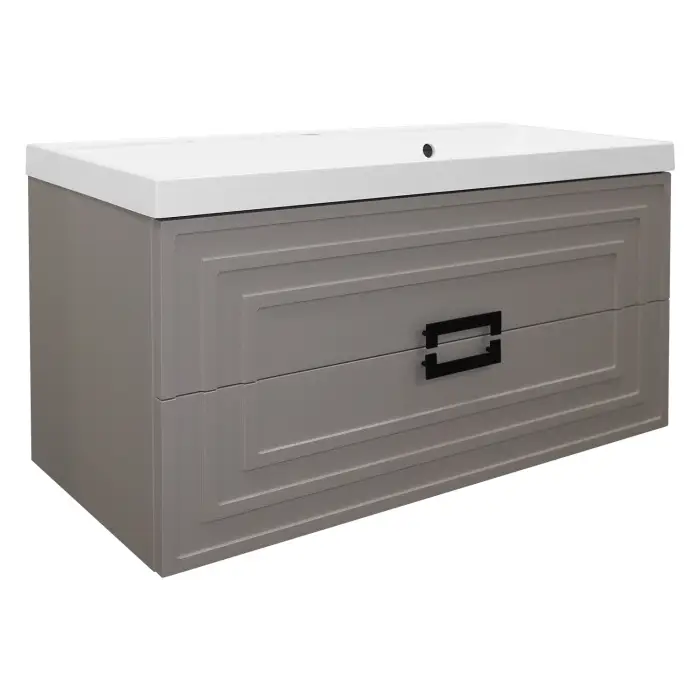 Комплект Тумба Azario ARMARIO 100/2 1000х450х585 подвесная, с раковиной CLASSIK 100, кашемир (CS00096973)