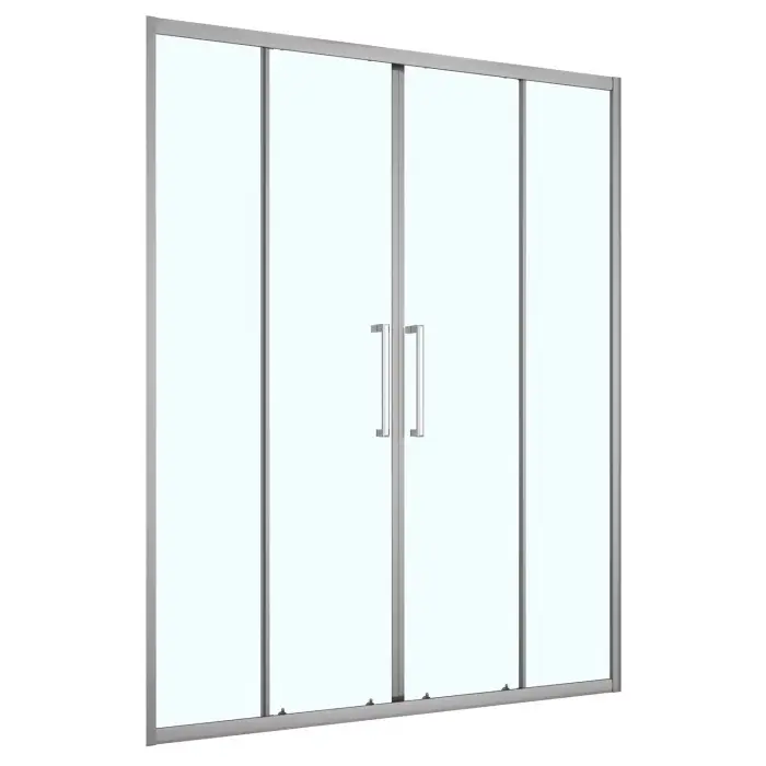 Душевая дверь Loranto 150x190 раздвижная, прозрачное стекло 6 мм, профиль серый матовый (CS-AB04GG-150)