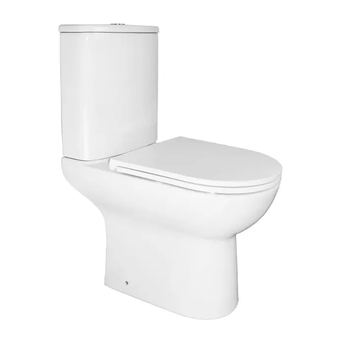 Унитаз-компакт Azario Kano 370х630х800 напольный, безободковый, в комплекте с быстросъемным сиденьем микролифт (93590)