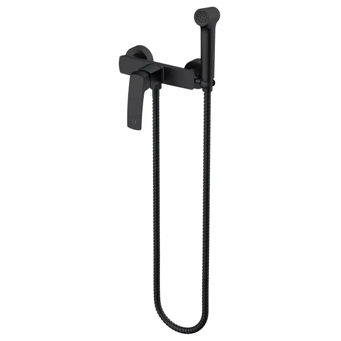 Гигиенический душ Azario Conda со смесителем, керамический картридж, шланг 150 см, черный матовый (AZ-K2511B)