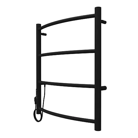 Полотенцесушитель электрический AZARIO Верона 500/600 4 секции, диммер слева, черный (AZ04756B)