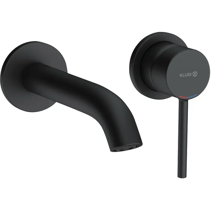 Смеситель для раковины KLUDI BOZZ  настенный, внешняя часть, черный матовый  (382443976)