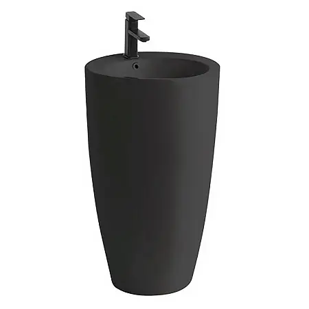 Раковина напольная Azario Деа 500х500х860 отдельностоящая круглая, черный (AZ-203MB)