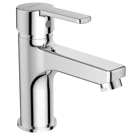 Смеситель для раковины Vidima Uno, без донного клапана, облегченный монтаж EASY-FIX, однорыажный, хром (B2010AA)