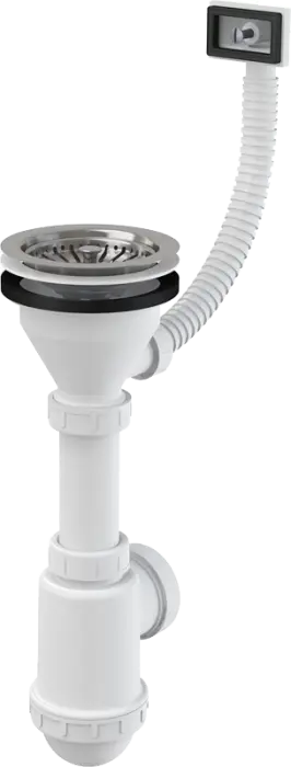 Сифон для мойки Alcadrain с нержавеющей решеткой (A447 -DN50/40)