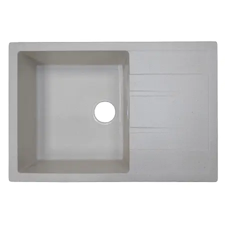 Кухонная мойка AZARIO Rio 750x505x185 искусственный мрамор, с "крылом", сифон в комплекте, цвет бежевый (CS00105226)