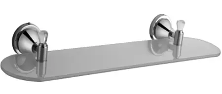 Полка стеклянная Fixsen Crystal, хром (SF-35003)