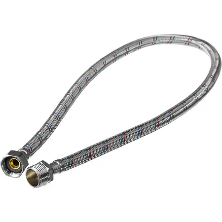 Гибкая подводка AZARIO для воды, 120 см., 1/2", вн. - нар. нержавеющая оплетка (AZ-1,2-FM)