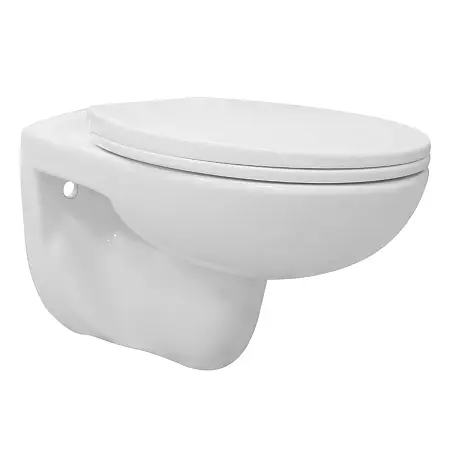 Унитаз подвесной Loranto Fredo 355х550х410 безободковый, с быстросъемным сиденьем микролифт (CS-WH8005)