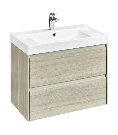 Тумба под раковину Roca Ona 800 подвесная, 2 ящика, светлый дуб (A857630512)