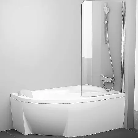 Шторка на ванну Ravak Chrome CVSK1 Rosa 140/150 R профиль Хром стекло Transparent (7QRM0C00Y1)