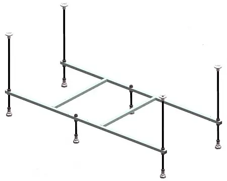 Рама к ванне Loranto Novaro La 1500х700 без крепежа, металл (CS00078468)