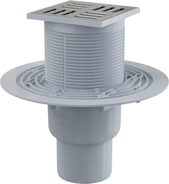 Душевой трап Alcadrain 105х105/50/75 решетка из нерж стали (APV201)