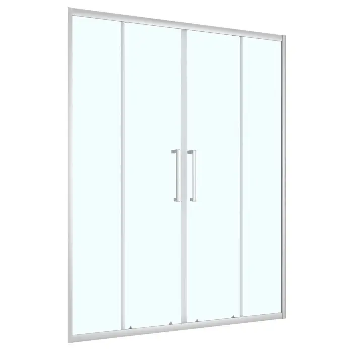 Душевая дверь Loranto 170x190 раздвижная, прозрачное стекло 6 мм, профиль сатин (CS-AB04S-170)