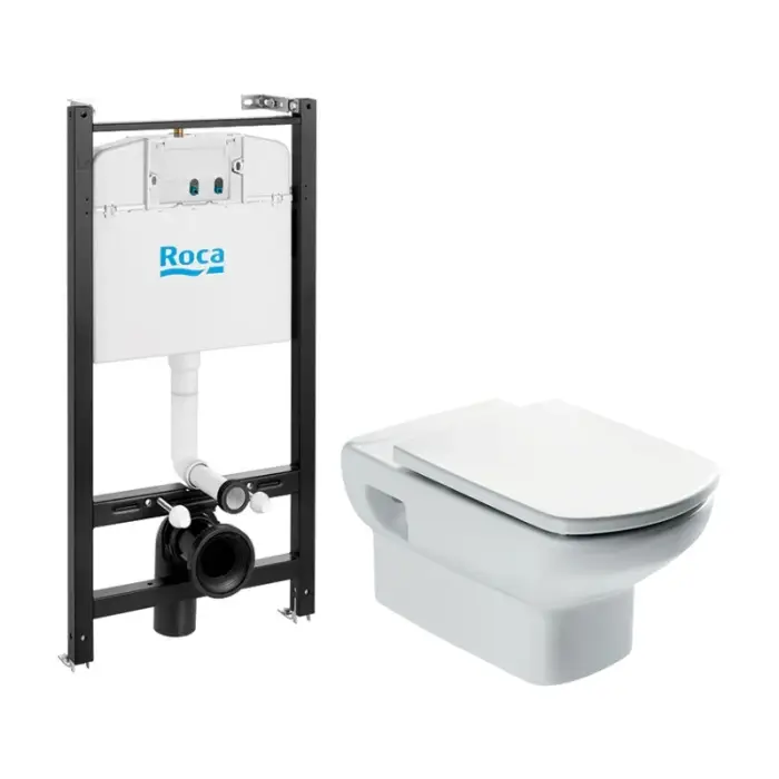ПЭК: Roca DAMA SENSO NEW унитаз + тонкое сиденье с микролифтом + инсталляция DAMA SENSO NEW