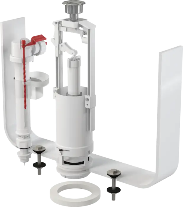 Сливная арматура Alcadrain со стоп кнопкой (одинарной), с нижней подводкой (SA2000S 1/2" CHROM)