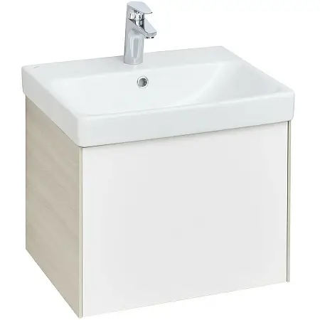 Тумба под раковину AQUATON Асти 55 подвесная, белая (1A263101AXD70)