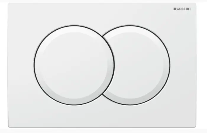 Кнопка смыва Geberit Delta01 двойной смыв, пластик, альпийский белый (115.107.11.1)