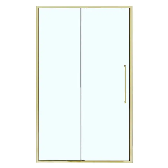 Душевая дверь Azario SHANGHAI 1200х1950 раздвижная, прозрачное стекло 6 мм, профиль брашированное золото (AZ-Y43-120-BGL-CL)