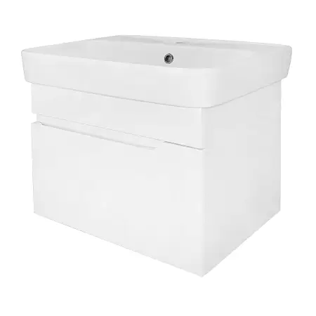 Комплект Тумба Loranto Mari NEW 600х420х490 подвесная, с раковиной Сканди 60, белый (CS00105327)