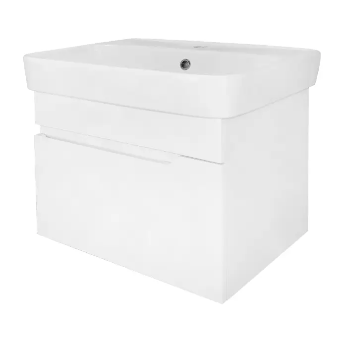 Комплект Тумба Loranto Mari NEW 600х420х490 подвесная, с раковиной Сканди 60, белый (CS00105327)